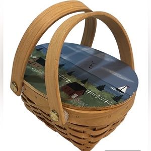 Adorable miniature handmade picnic basket